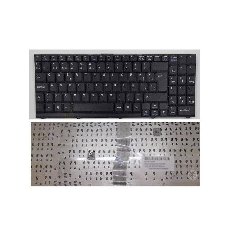 Teclado compatible para portátil LG Lw60 / Lw70 / Lw75 / Negro