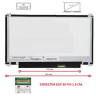 Pantalla compatible para portátil LED 11.6\ SLIM 30 Pines con brackets al borde"