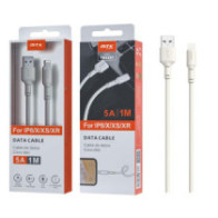 Cable datos USB 2.0 a Lightning IPhone 12-14 / 1m / 5a / Indicador de carga / TB1227 / Blanco / Mtk
