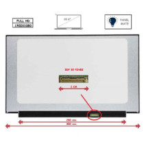 Pantalla para portátil LED 15.6\ Slim 30 Pines Full HD Sin Brackets Ancho 350mm Mate Inverter 280mm"