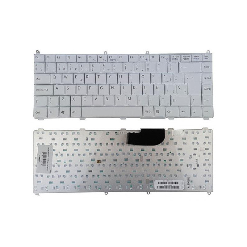 Teclado compatible para portátil SONY vgn-ar / vgn-fe series Blanco