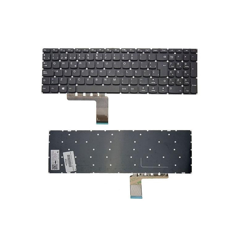 Teclado compatible para portátil LENOVO IdeaPad 110-15ibr / 110-15acl / 110-15ast / negro sin marco