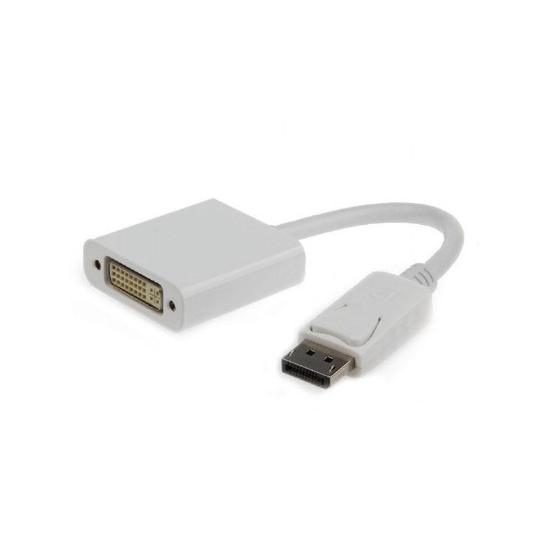 Adaptador DisplayPort Macho a DVI 24+5 Hembra / A-dpm-dvif-002-w / Blanco