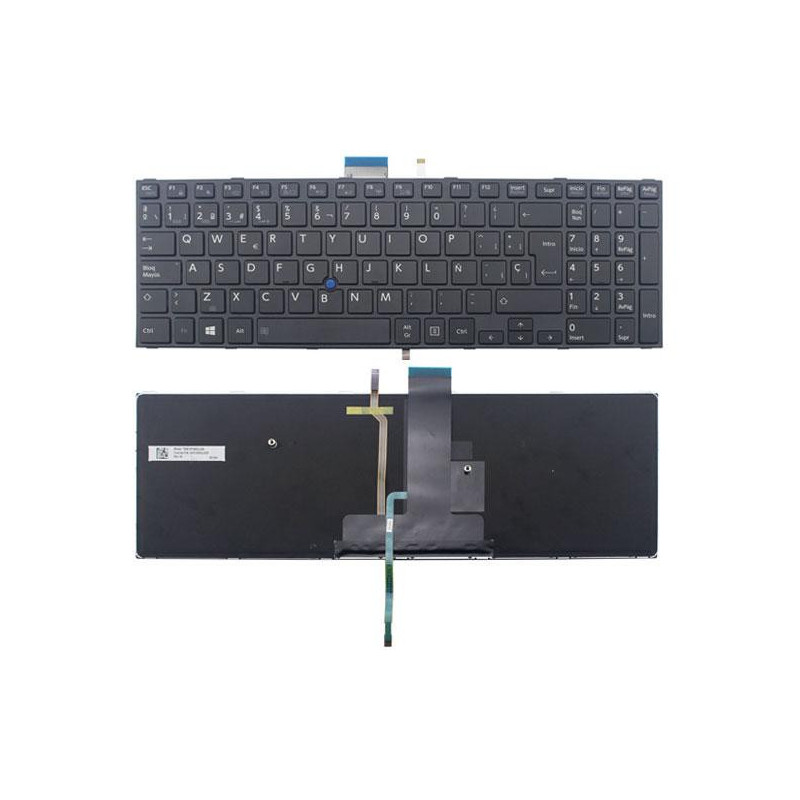 Teclado compatible para portátil TOSHIBA Satellite Pro R50-c / Retroiluminado