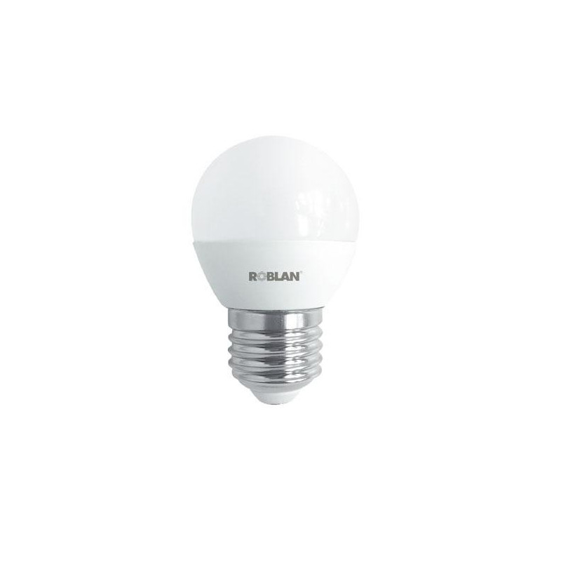 Bombilla LED Roblan e27 esferica / A+ / 5w / luz dia / 6500k / 470lm / 220-240v