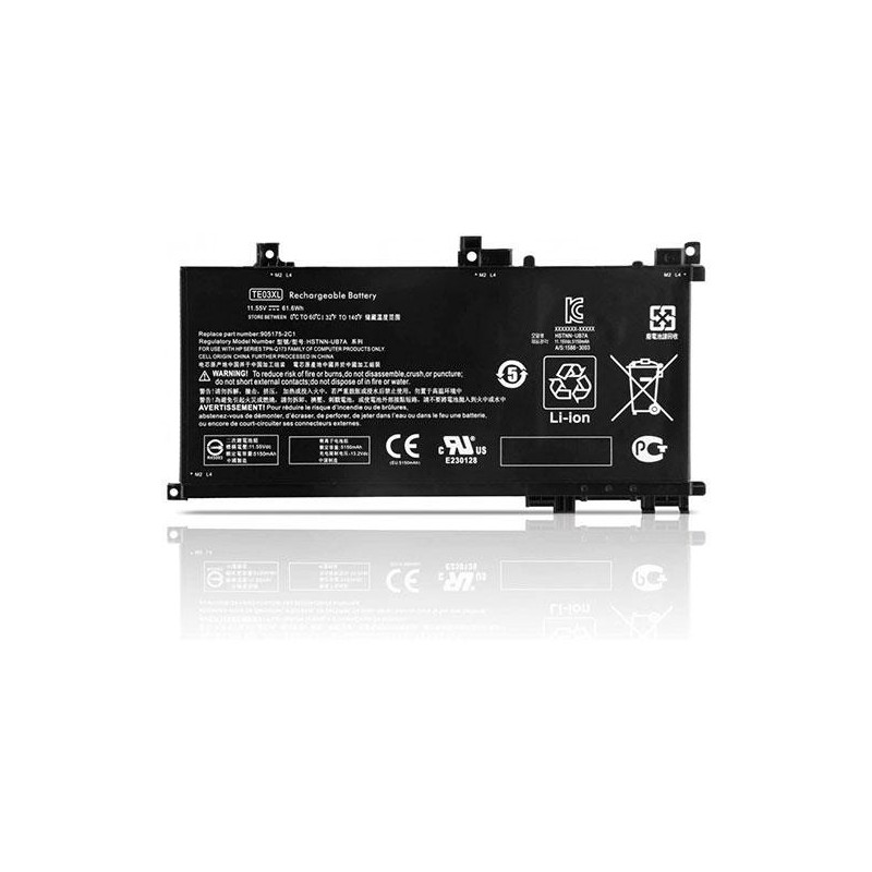 Batería compatible para portátil HP TE03XL 11.55V 4440mAh