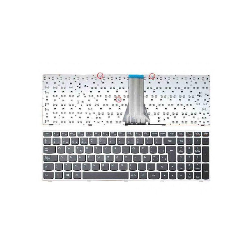 Teclado compatible para portátil LENOVO G50-45 /G50-70 / Marco Plata