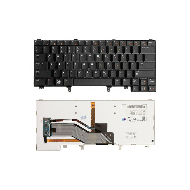 Teclado para portátil Ocasión Dell latitude e6420 / e5420 / e6320 / 6430 / Poinstick / negro inglés + pegatina castellano