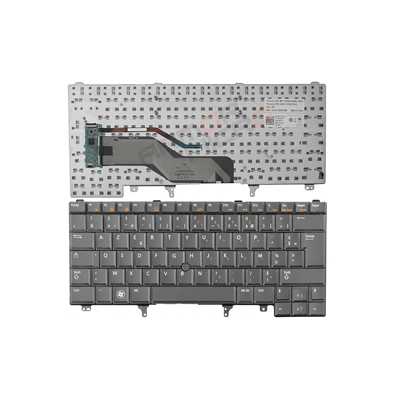 Teclado para portátil Ocasión Dell latitude e6420 / e5420 / e6320 / 6430 / Poinstick / negro francés + pegatina castellano