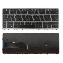 Teclado compatible para portátil HP Elitebook 745 / 750 / 755 / 840 / 850 g2 / Sin Poinstick / Negro marco plata