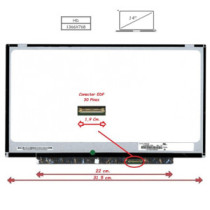 Pantalla compatible para portátil LED 14\ SLIM 30 Pines HD sin Brackets Mate"