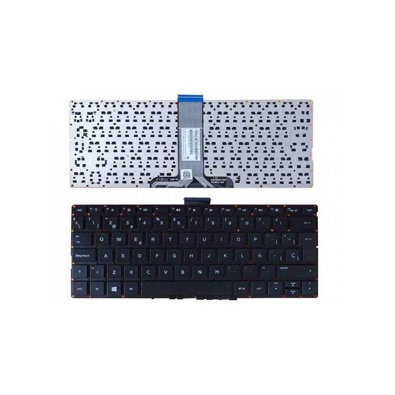 Teclado compatible para portátil HP Pavilion X360 11-K / X360 11T-K / X360 13-U / Intro grande / Negro