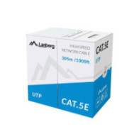 Bobina 305 metros interior Cat.5 UTP rigido / Gris / Lanberg   Lcu5-10cc-0305-s