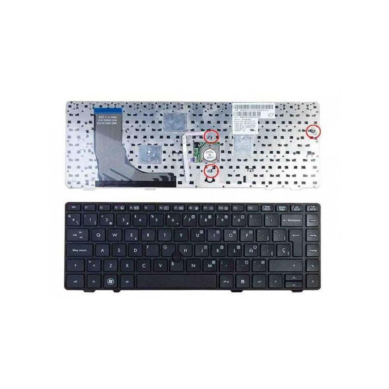 Teclado compatible para portátil HP Probook 6360b + Pointstick / negro