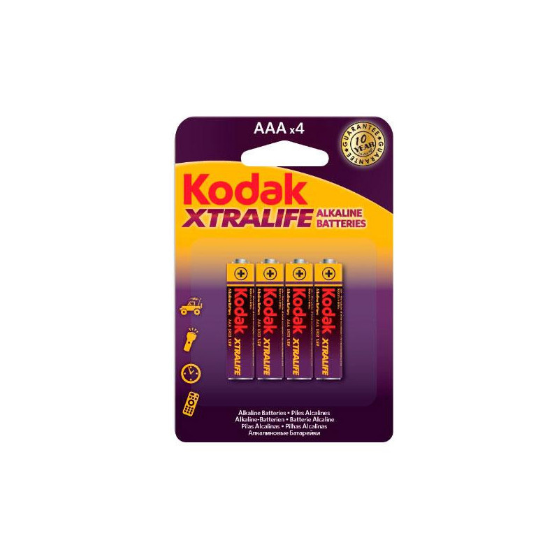 Pilas Kodak Xtralife Alcalinas LR03 AAA  1.5v (4 unid.) / 30951990