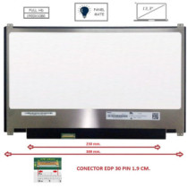 Pantalla compatible para portátil LED 13.3\ SLIM 30 Pines FULL HD Conector izquierda Mate"