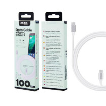 Cable datos Type-C M/M / 1m / 5a / PD 25w / Carga rapida /  BT817 / Blanco / One+