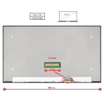 Pantalla para portátil LED 15.6\ Slim 30 Pines Full HD Sin Brackets Ancho 350mm Rectangular sin reborde"