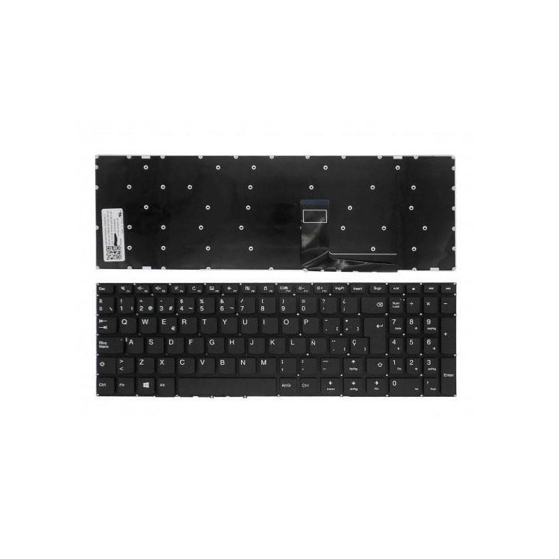 Teclado compatible para portátil LENOVO V110-15iap / V110-15ast / V110-15ikb / V110-15isk / 5cb0l78380 / Sin marco