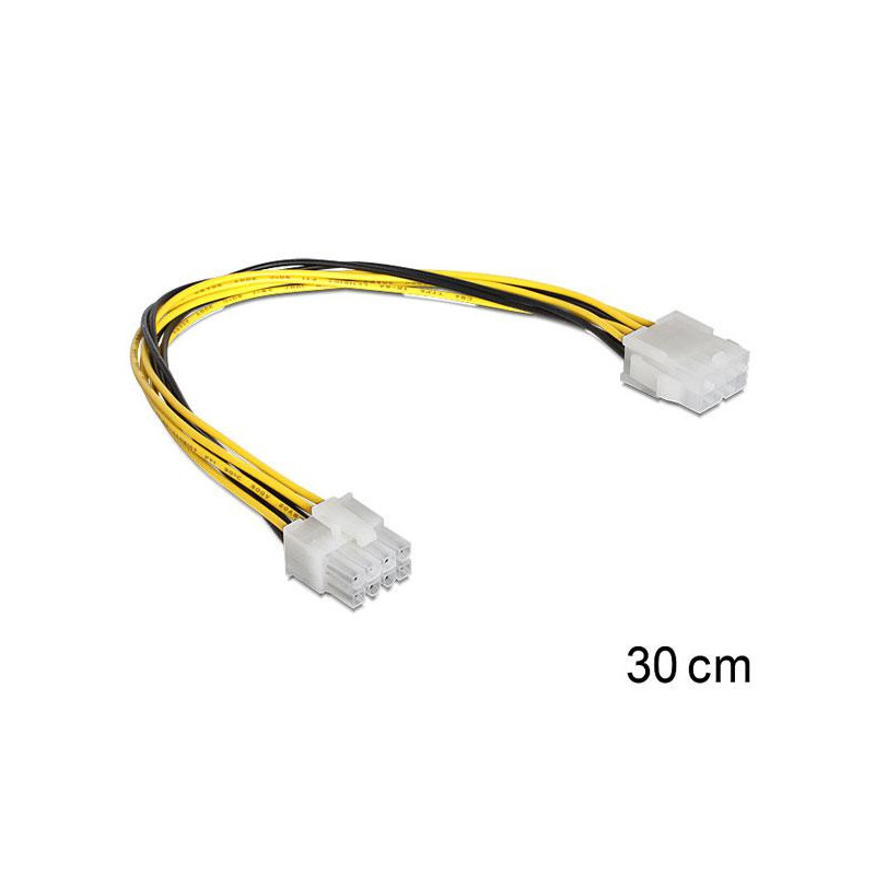 Cable prolongador alimentacion Placa base Eps 8 Pines / 30cm / Delock 83342
