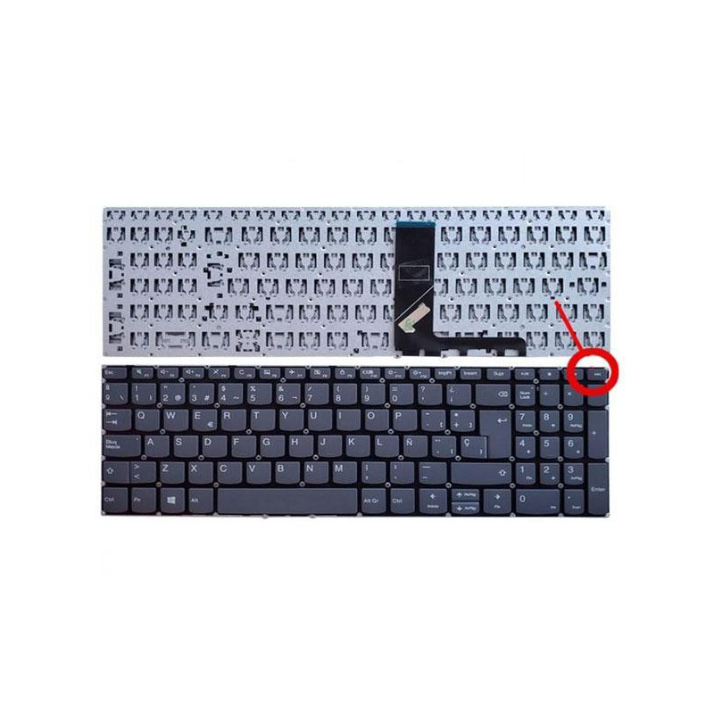 Teclado compatible para portátil LENOVO Ideapad V130-15Ikb / 330s-15ikb / Sin marco / Sin Boton Encendido / Sn20m62915