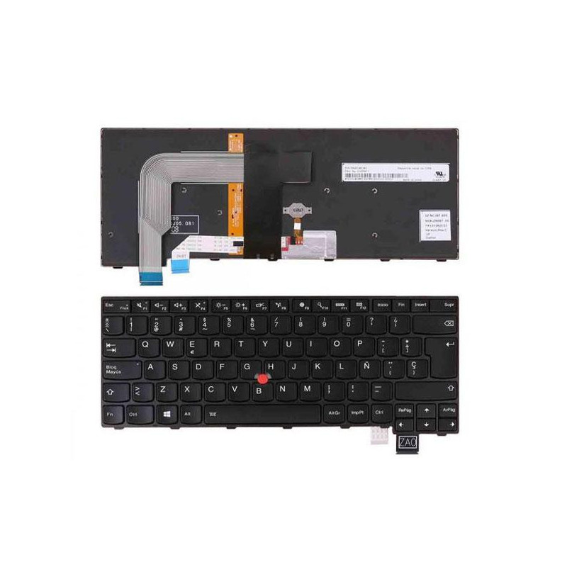 Teclado compatible para portátil LENOVO Thinkpad 13 / T460s / T470s / 13 20Gk / 13 20Gj / Fru01en610 / Negro