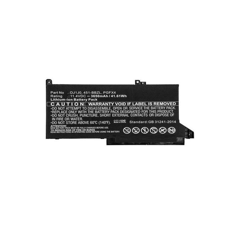 Batería compatible para portátil DELL Latitude 12 7280 11.4v 3650mah