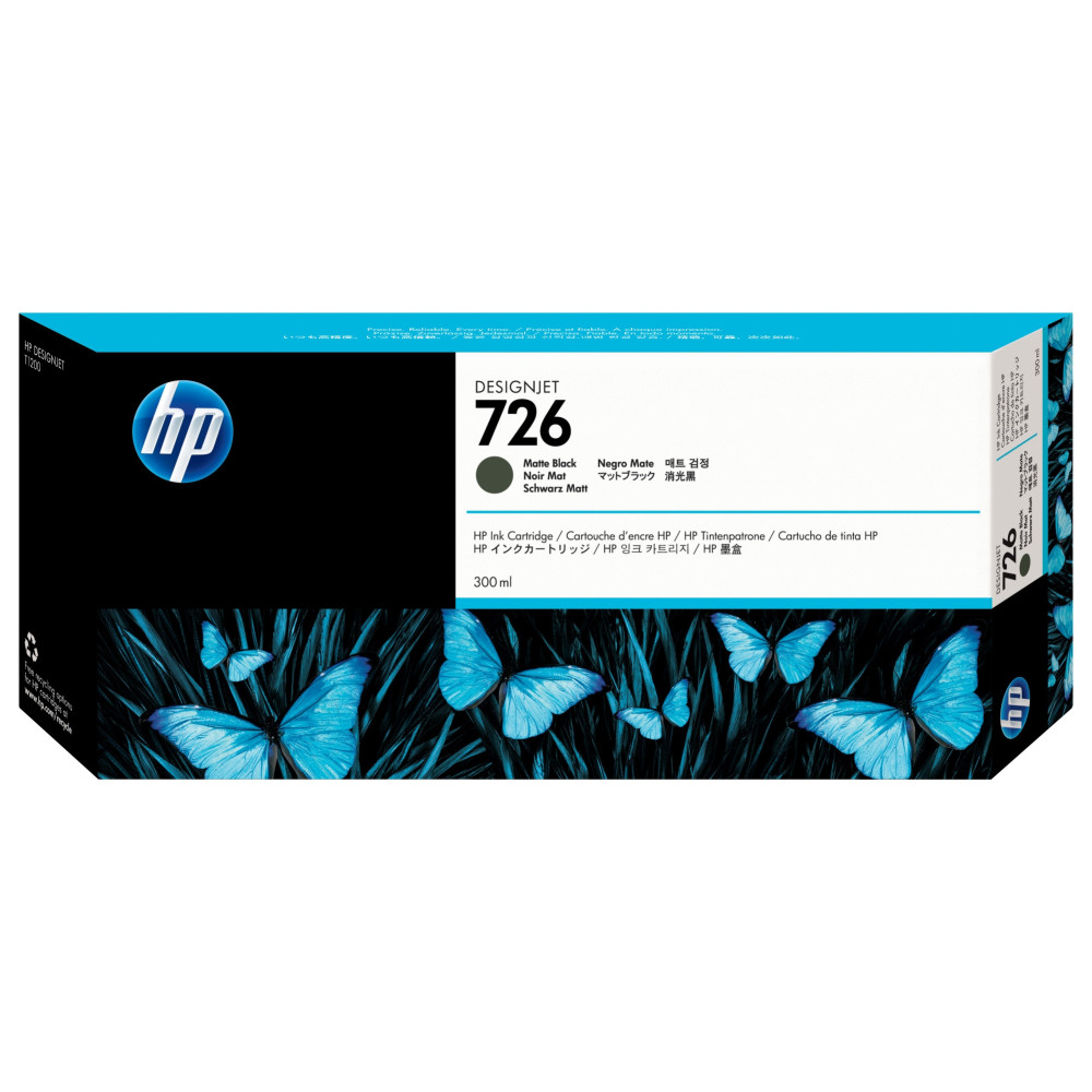 Tinta original hp n726 negro mate ch575a 300ml