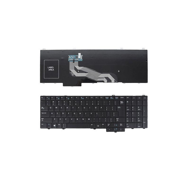 Teclado compatible para portátil DELL Latitude E5540 / Negro / US