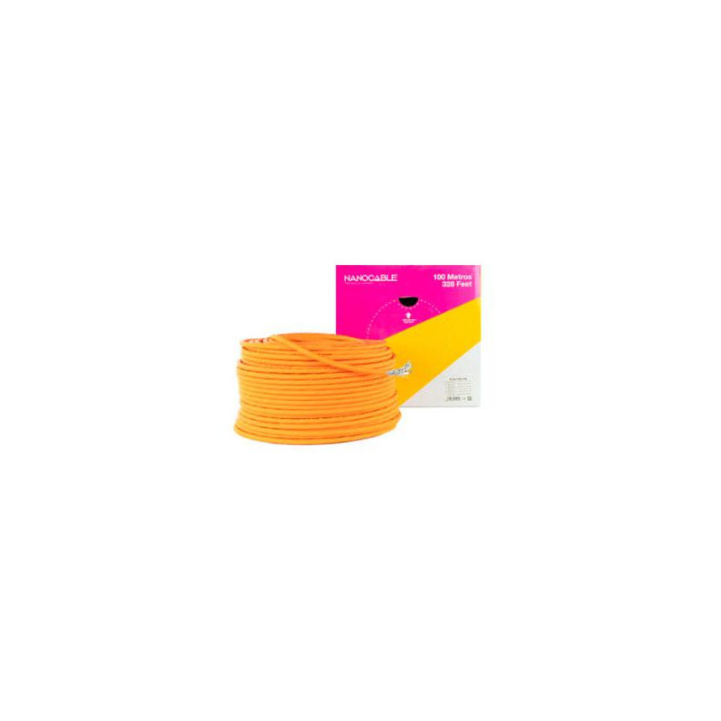 Bobina 100 metros exterior Cat.7 SFTP  awg23 / Naranja / Nanocable 10.20.1700-100