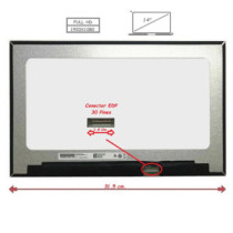 Pantalla para portátil LCD 14\ 30 pines Full HD / Sin reborde /  Sin brackets"