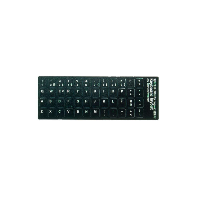 Pegatina en portugués teclados negro