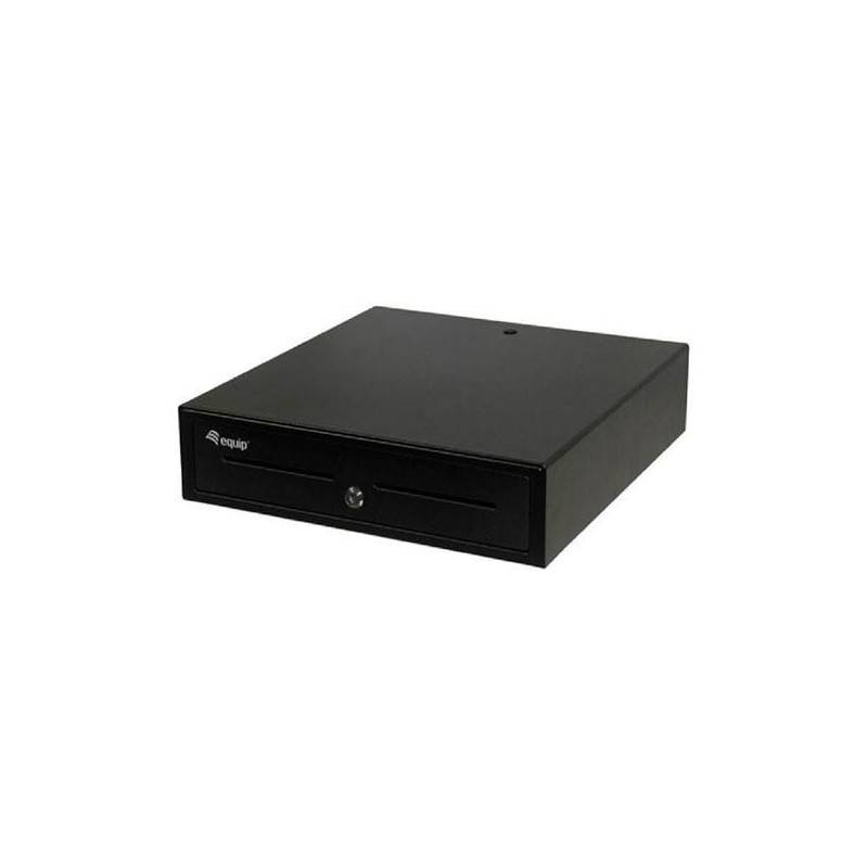 Cajon portamonedas Equip / 42cm / Apertura Automatica o Manual / Compartimentos para Billetes 4 - Monedas 8 / Negro / 351010