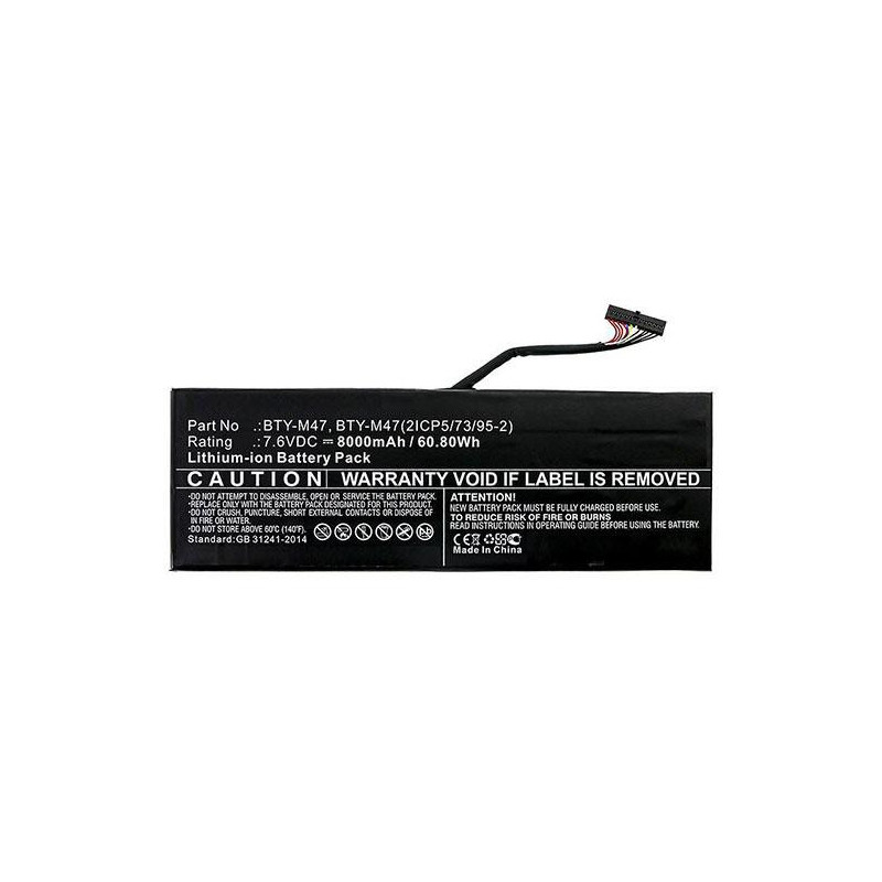 Batería compatible para portátil MSI GS40 7.6V / 8000mAh / MBXMSI-BA0009