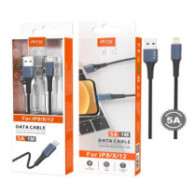 Cable datos USB 2.0 a Lightning iPhone 8-14 / 1m / 5a / Carga rapida / TB1281 / Azul / One+
