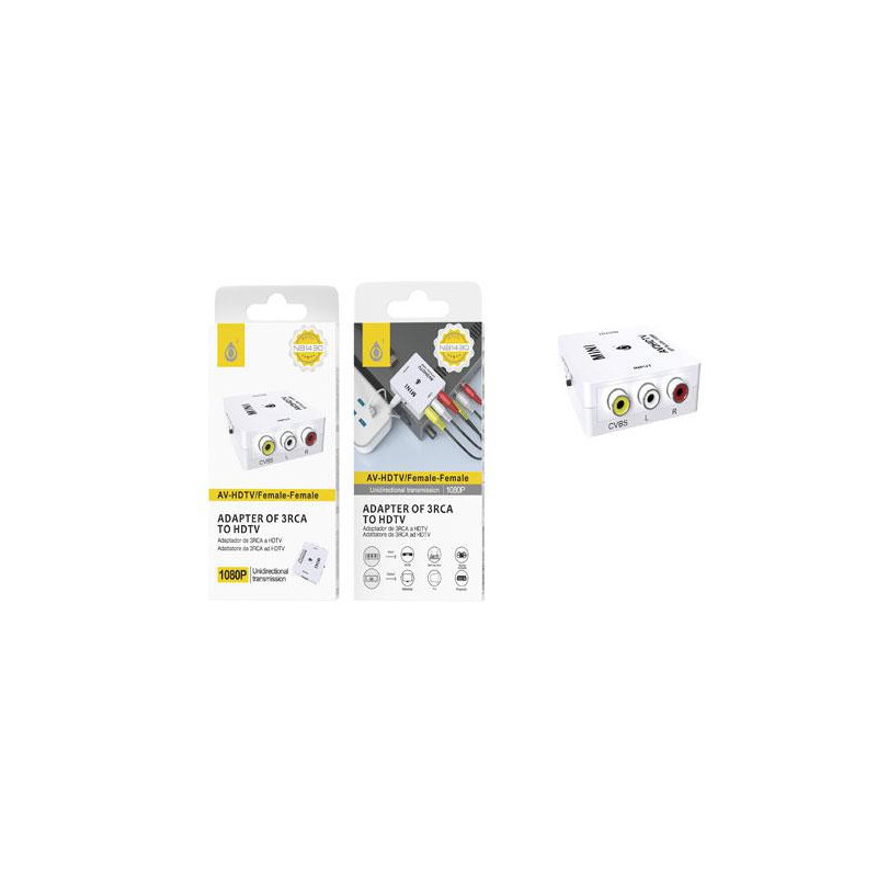 Adaptador Video Rca a Hdmi / NB1430 / Blanco / One +