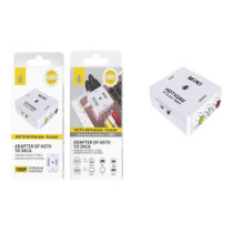 Adaptador Video Hdmi a Rca Av / 3xRca Hembra / 720p-1080p / Alimentacion Usb 5v 1a / NB1433 / ONE+