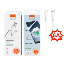 Cable datos USB 2.0 a Type-C / 1m / 6a / TB1291 / Blanco / One+
