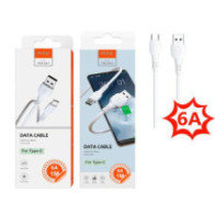 Cable datos USB 2.0 a Type-C / 1m / 6a / TB1291 / Blanco / One+