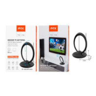 Antena de TV Interior TB1314 / 8 DBI / 4K / Rango de 80 KM / 3M / Negro / One+