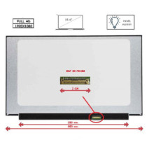 Pantalla para portátil LED 15.6\ Slim 30 Pines Full HD Sin Brackets Ancho 350mm Brillo Inverter 280mm"