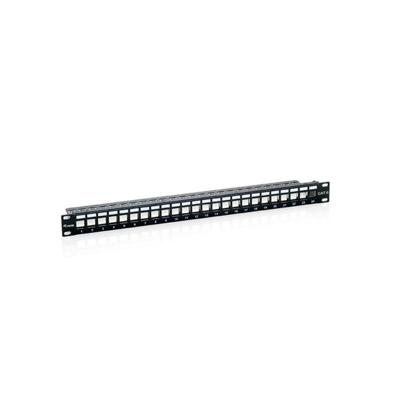 Patch panel vacio cat.6 apantallado 24 puertos keystone 1u