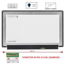 Pantalla compatible para portátil LED 13.3\ SLIM 40 Pines FULL HD Sin Brackets Mate"