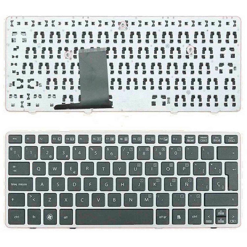 Teclado compatible para portátil HP Elitebook 2560p / 2570p / Español / Marco Plata