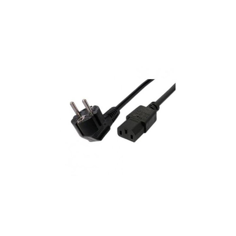 Cable alimentacion cpu a red schuko 1.8m / Negro / Bulk ( Sin bolsa)
