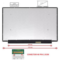 Pantalla compatible para portátil LED 13.5\ SLIM 40 Pines QHD Sin brackets"