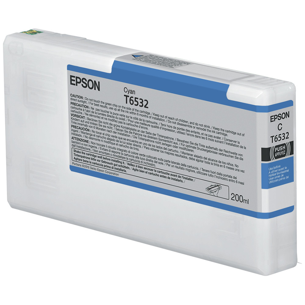 Tinta original epson t6532 cian c13t653200 200ml