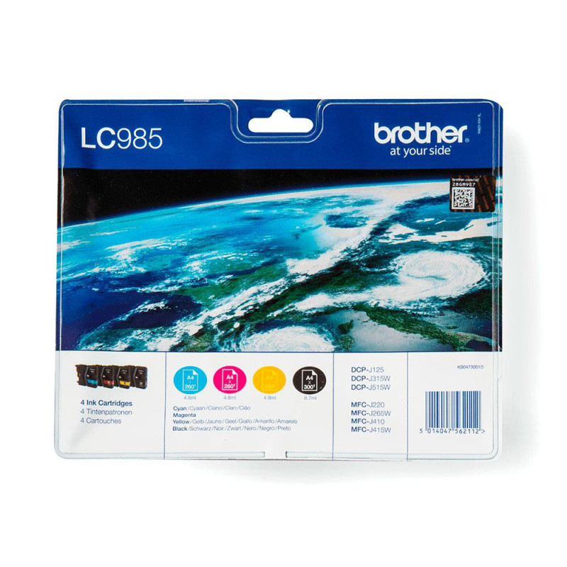 Tinta Original Brother LC985 Multipack (Bk/c/m/y)