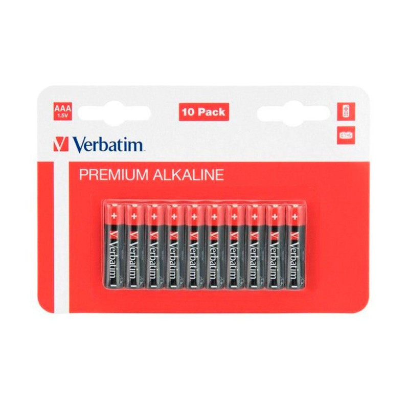 Pilas Verbatim Alcalinas LR03 AAA  1.5v (10 unid.) / 49874