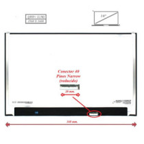 Pantalla para portátil LED 16\ Slim 40 Pines 2K Sin Brackets conector estrecho"